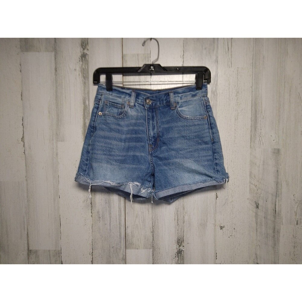 American Eagle mom short jean denim rolled cuffed hem SIZE 0